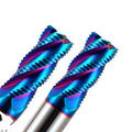 Solid Carbide 3-Flute 4-Teeth CNC Machining End Mill Tin-Coated Roughing for Metal Steel Iron Aluminum MDF Copper Plastic 65 OEM
