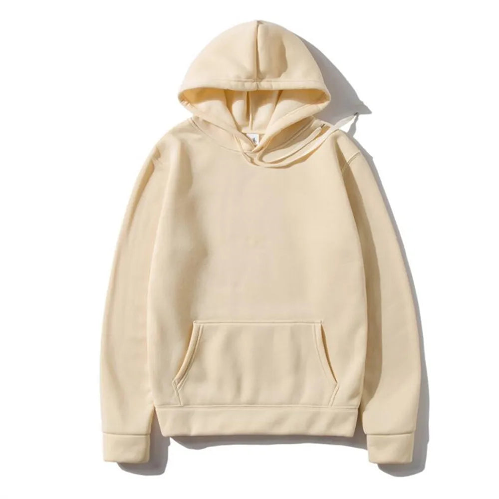 Fitspi Hoodies Sweatshirts Men Woman Solid Color Red Black Gray Autumn Winter Fleece Hip Hop Hoody Male Brand Casual Tops