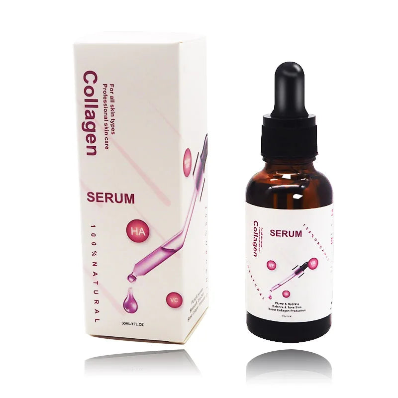AiXin OEM Private Label 30ML Anti Aging Reduces Wrinkles Dark Circles Fine Lines Moisturizing SKin Collagen Serum