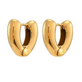Girlfriend Birthday Gift Stainless Steel 18k Gold Plated Earrings Simple Romantic Heart Earrings for Women Girls