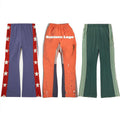 Streetwear Men Sweat Pants Joggers Graffiti Paint Splatter Stacked Custom Logo 100% Cotton Flare Sweatpants