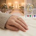 Yiwu Aceon Stainless Steel Casting Craft Women Classic Popular Wedding Band Custom Color Prong Set Promise Three Stone Ring