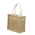 OEM Customized Jute Tote Bag with Animal Print Pattern Eco-Friendly and Inner Lamination