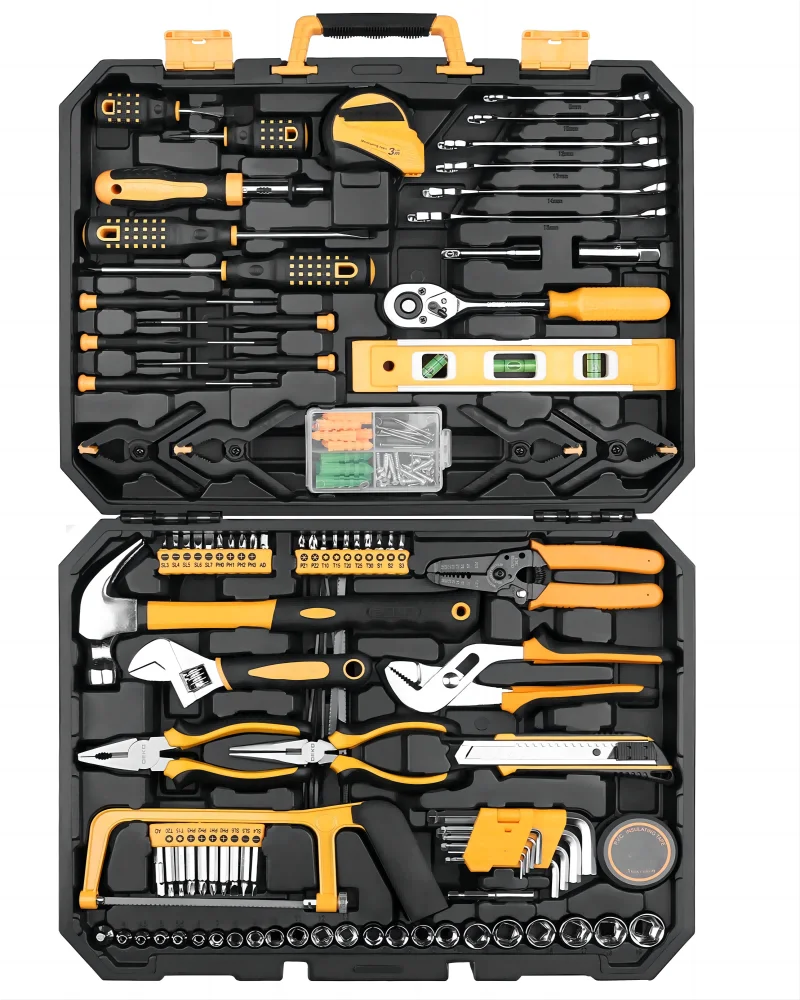 228 Pcs Pro Handyman Toolkit Ratchet Socket Mechanics Storage Household & Auto Repair OEM Hand Tool Set