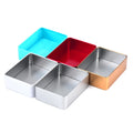 12*9*4cm Small Metal Tinplate Rectangular Gift Box Empty Soap Candy Cookie Chocolate Packing Container for Food Storage