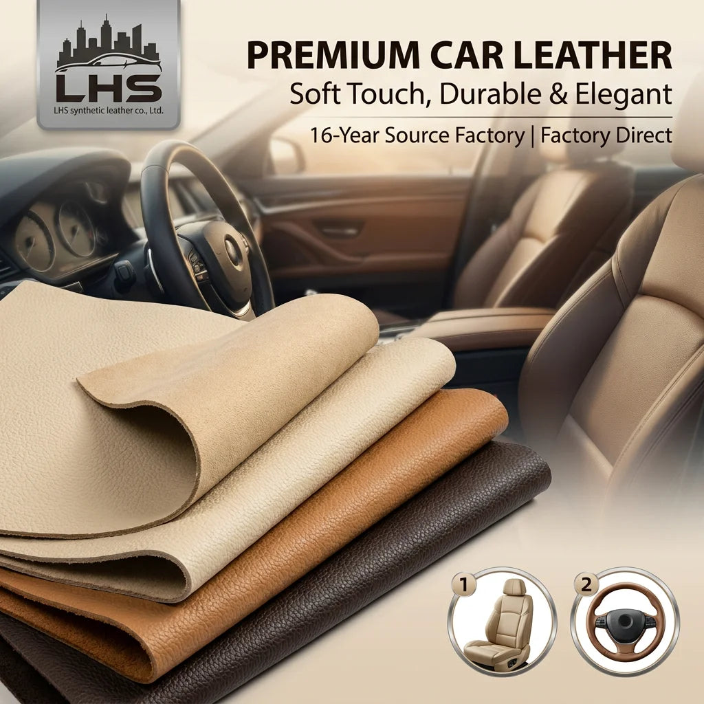 Waterproof Car Set Elastic Embossed Nappa Leather Substitute for Furniture Bedding Decorative Use and Gloves