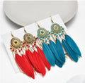 Fashion Chain Tassel Bohemian Rice Beads Ethnic Wind Ear Accessories Wholesale Earrings