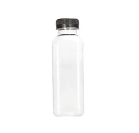 500Ml 16Oz Square Plastic Beverage Juice Water Bottle With Screw Cap Packaging