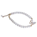 High-Grade Adjustable Female Bracelet with Niche Design Freshwater Pearl Beaded Hand Jewelry Butterfly Shape Buddhism Inspired