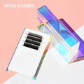 Song Lashes Colorful Eyelash Storage Box Acrylic Tiles Iridescent Eyelash Pallet Laser Eyelash Extension Holder