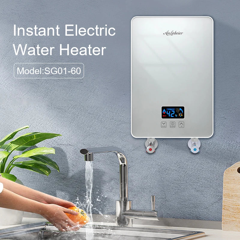 110 Volt Tankless Wall Mounted Hot Water Boiler Instant Resistencia Para Ducha Electrica Electric Water Heater for Shower