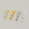 White Gold Plated Octagonal Bead for Jewelry Making Multi Sided Small Gold Bead for Jewelry Finding DIY Jewelry Spacer Beads