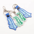 Key Chains Wholesale Custom Letters Name Logo Luxury Leather Embroidered Keychain Charms for Car