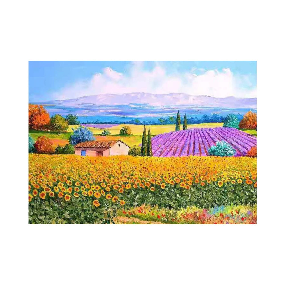 New Products Cross-stitch Sunflower Lavender Pastoral Beauty High-grade Cotton Embroidery Bag Diy Handmade Gifts
