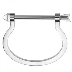 Tarnish Free Big Chunky Arrow Screw Horseshoe 316 Stainless Steel Men's Trendy Nickel & Lead Free Bracelet