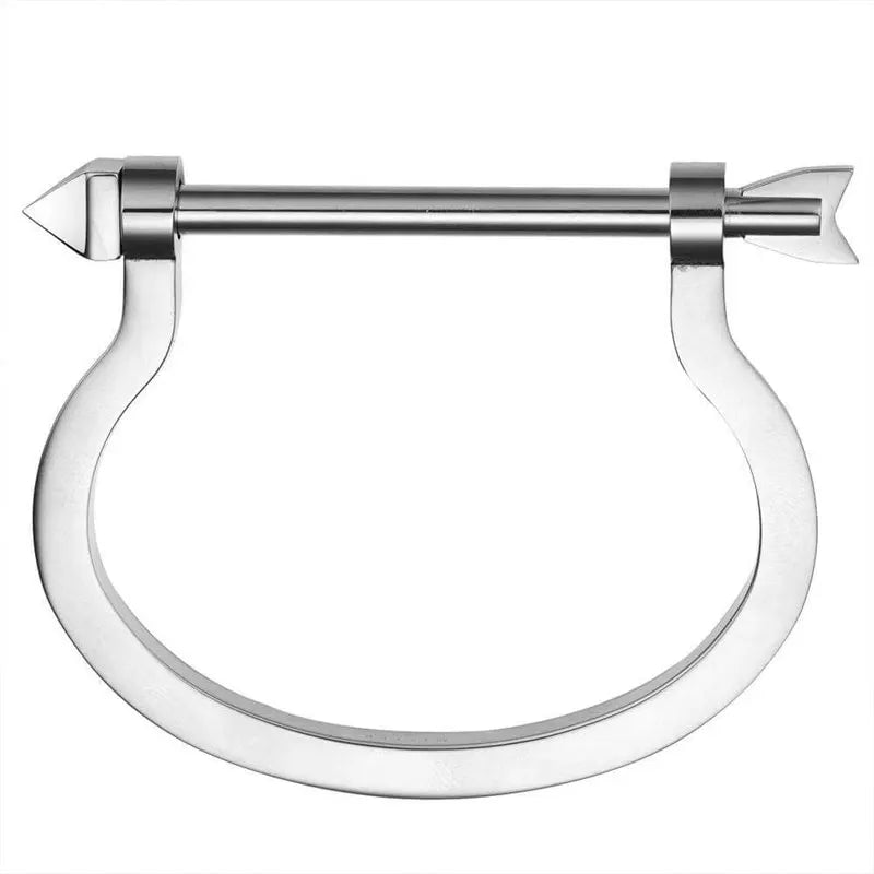 Tarnish Free Big Chunky Arrow Screw Horseshoe 316 Stainless Steel Men's Trendy Nickel & Lead Free Bracelet