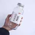 16oz French Square Empty Glass Juice Bottle for Storing Homemade Cold Brew Coffee Smoothies Milk Packaging Bottle