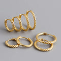 Different Size Sterling Silver Clip on Earrings High Quality 925 Polka Dot Round Hoop Earrings for Women