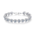 SLBRIDAL Sparkling Trendy Fashion Cubic Zircon Bracelet Girls CZ Daily Bracelet Gift Wedding Bridal Bridesmaids Women Jewelry