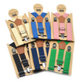 Baby Kids Suspenders 3Clips Elastic Adjustable Boys Girls Braces for Shirts Fashion Black Blue Yellow Pink Children's Suspenders