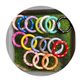 New Arrival 100Pcs/Lot Colorful Round Spring Clips Carabiner 24MM Gate O Ring Snap Clips for Jewelry Making Findings Supply