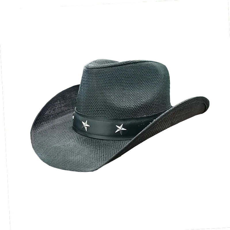 Stock Men's Paper Straw Cowboy Hat USA American Western Texas Straw Hat Shapable Brim Sombreros US Flag Printing Cowboy Hat