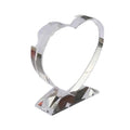 Hot Selling Eco-Friendly Blank Hexagon Shape Crystal Glass Cube with Love Theme for Photo Engraving