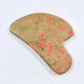 HUIYING Private Label Custom Body Heart Facial Nephrite Scraping Massage Tool Bian Stones Pink unakite Jade Gua Sha