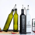 Wholesale Custom Design Matte Black Square Olive Oil Bottle for Cooking With Screw Cap Botellas De Aceite De Oliva 500ml