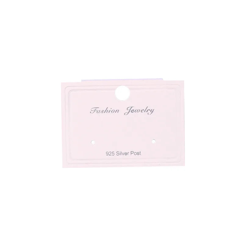 Custom Factory Logo Printed Ivory Cardboard Display Ring Earring Cards for Necklaces and Bracelets