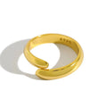 Wholesale Fashion Minimalist Simple Rings 925 Sterling Silver Jewelry Rhodium 18k Gold Plated Jewelry Adjustable Ring for Women