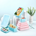 Different Sizes  Foldable Take Away Food Packaging Storage Containers Set of 5 Pcs