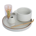 4PCS 5PCS Japanese Matcha Tea Set Traditional Starter Matcha Kit with Ceramic Matcha Bowl Bamboo Whisk Spout Whisk Holder