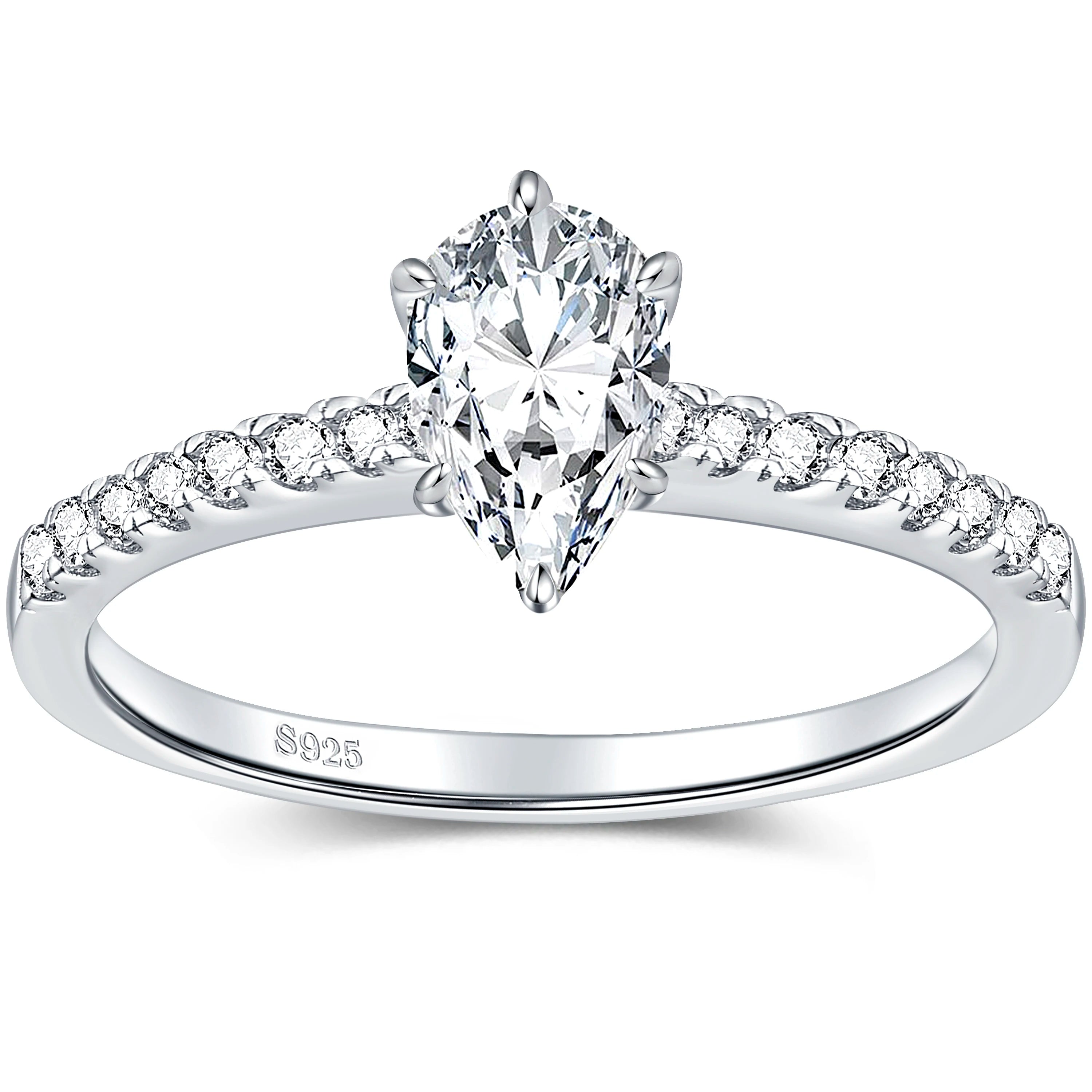 Factory Direct Sale Engagement Ring Customizer 1 2 Carat Moissanite Ring Silver Engagement Moissanite Wedding Rings