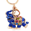 Creative Colorful Enamel Animal Elephant Key Chain Rhinestone Thai Elephant Pendant Keychain Accessories