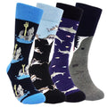 Wholesale Fun Crazy Shark Graphic Cotton Crew Socks for Men Funky Novelty Summer High Quality Custom Logo Minimum 10 Pairs
