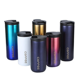 FX Factory BPA-Free Stainless Steel Tumblers Self-Driving Travel Brief Vacuum Insulated Thermos Office Coffee Cups Travel Coffee
