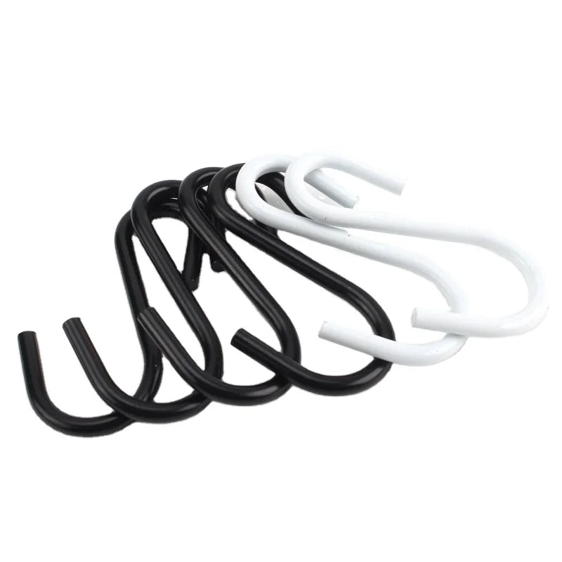Custom 12g Black Zinc Double Hanging Hook Various S-Shaped Stainless Steel Eye Slip Hook for Industrial Hardware Use Direct