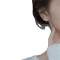 FUAMAY 2026 Silver Heart Stud Earrings Fashionable Gold Plated Piercing Jewelry for Party or Engagement