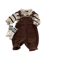 Korean Lovely Toddler Boy Clothing Kids Boy Girl Cotton Corduroy Overalls Custom Baby Jumpsuit Suspenders for 1-6years