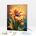 Large Print Sunflower Digital Painting Kit DIY Oil Paint by Numbers for Kids Home Decoration with Flower Subject