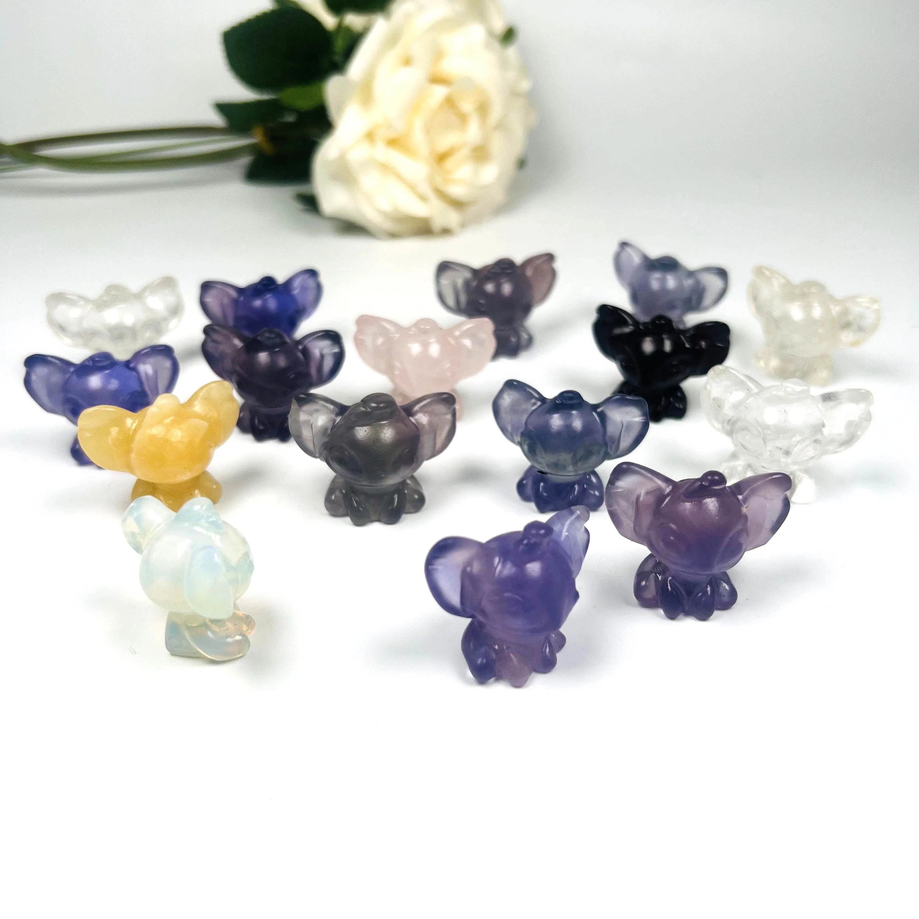 Hot Sale Mini Clear Quartz Animals Fluorite Crystals Cute Animals for Decoration
