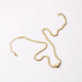 Joolim Jewelry 18K Gold Plated  Stainless Steel Dainty Heart Movable Snake Chain Necklaces Trendy Women's Charm Necklaces