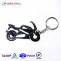 Promotional Gadget Gift Stainless Steel Multi Tool Card Motorcycle Shaped Keychain Custom Design