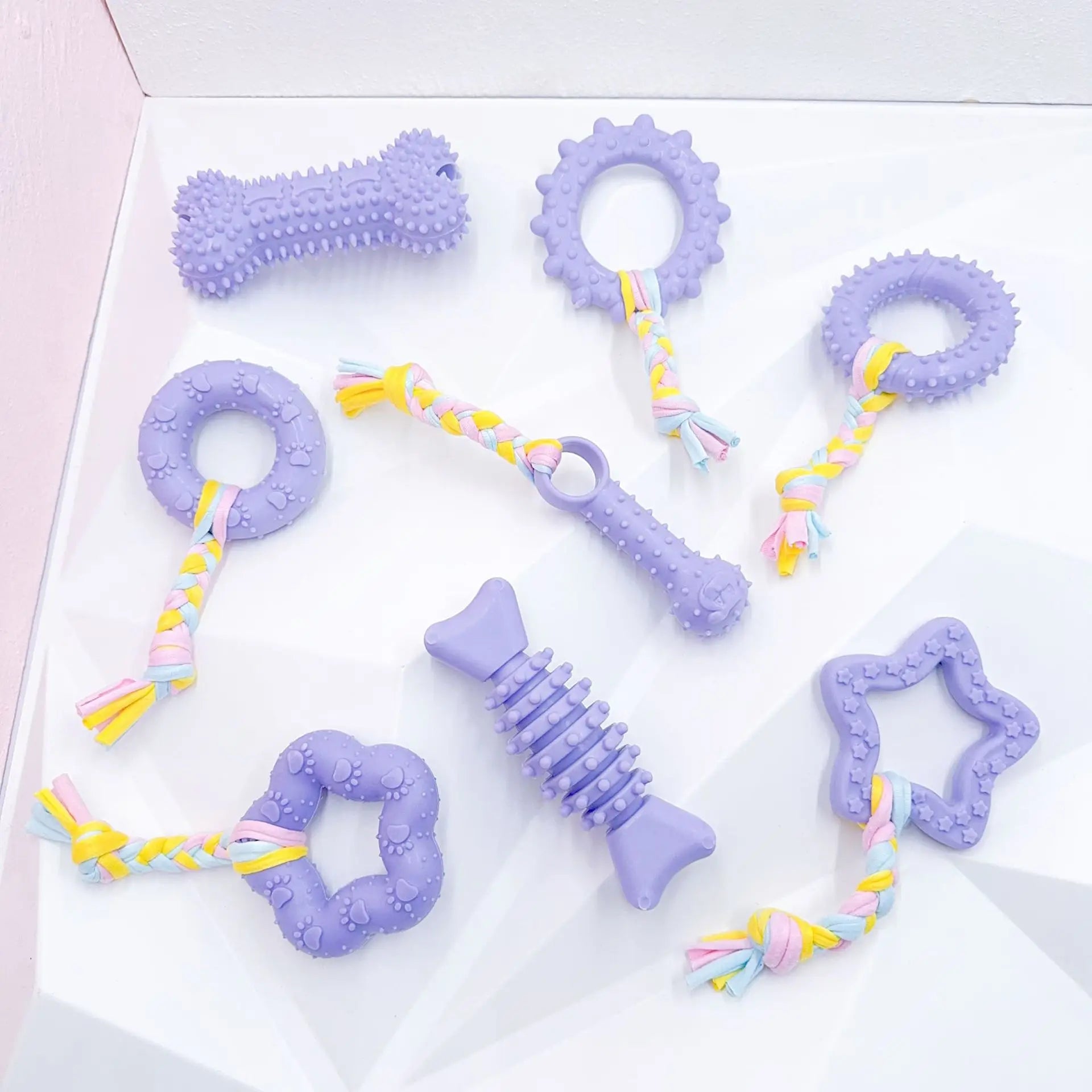 Pet Products Dog Toys TPR Rubber Star Dog Rope Toy Bone Dog Chew Toy