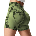 New Arrivals Seamless Tie Dye Women Shorts Custom logo Scrunch Gym Workout Shorts for Women