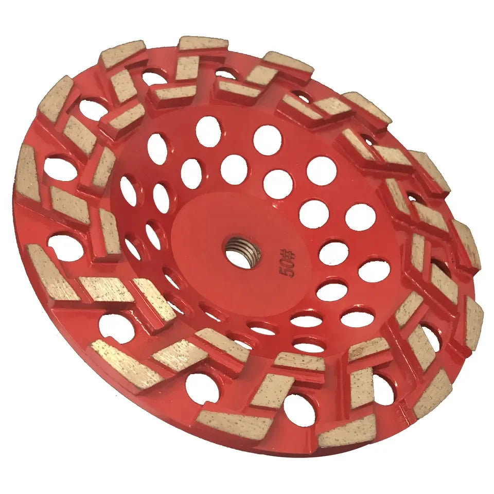 7-Inch Aggressive Diamond Abrasive Block Concrete Stone Floor Grinding Grit 16#-120# 3-Year Warranty OEM/ OBM TRUE SHINE MJX7002