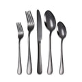 Elegant 30-Piece Wedding Stainless Steel Silverware Set Luxury Black Gold Silver Cutlery 6 Flatware for 6 People Western Style