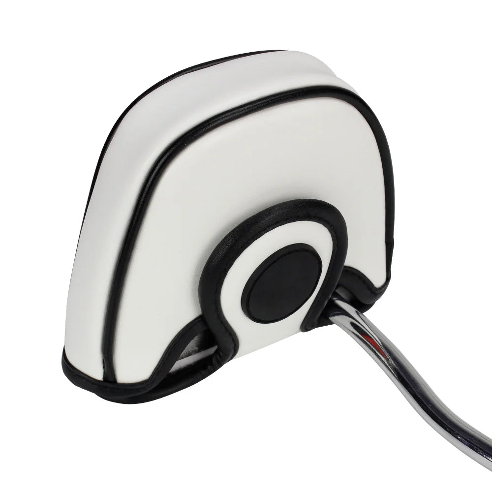 Custom OEM Waterproof White PU Leather Golf Mallet Putter Head Covers