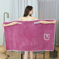 RTS Factory Direct Sale Custom Logo Beauty Microfiber Coral Velvet Women Convertible Bath Dress Towel Wearable Bath Robe Towels